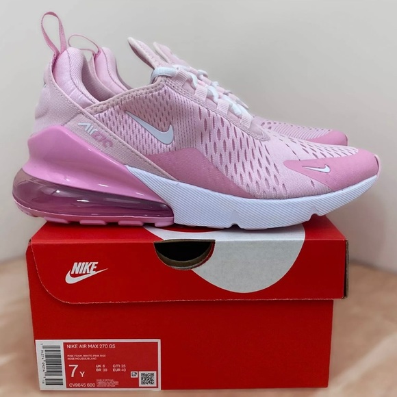 Size 7Y Nike Air Max 270 Pink (CV9645-600)